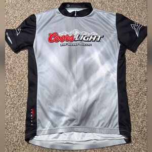 Primal Cycling Jersey Coors‎ Light Silver Bullet Sz Large-Zip Front Womens